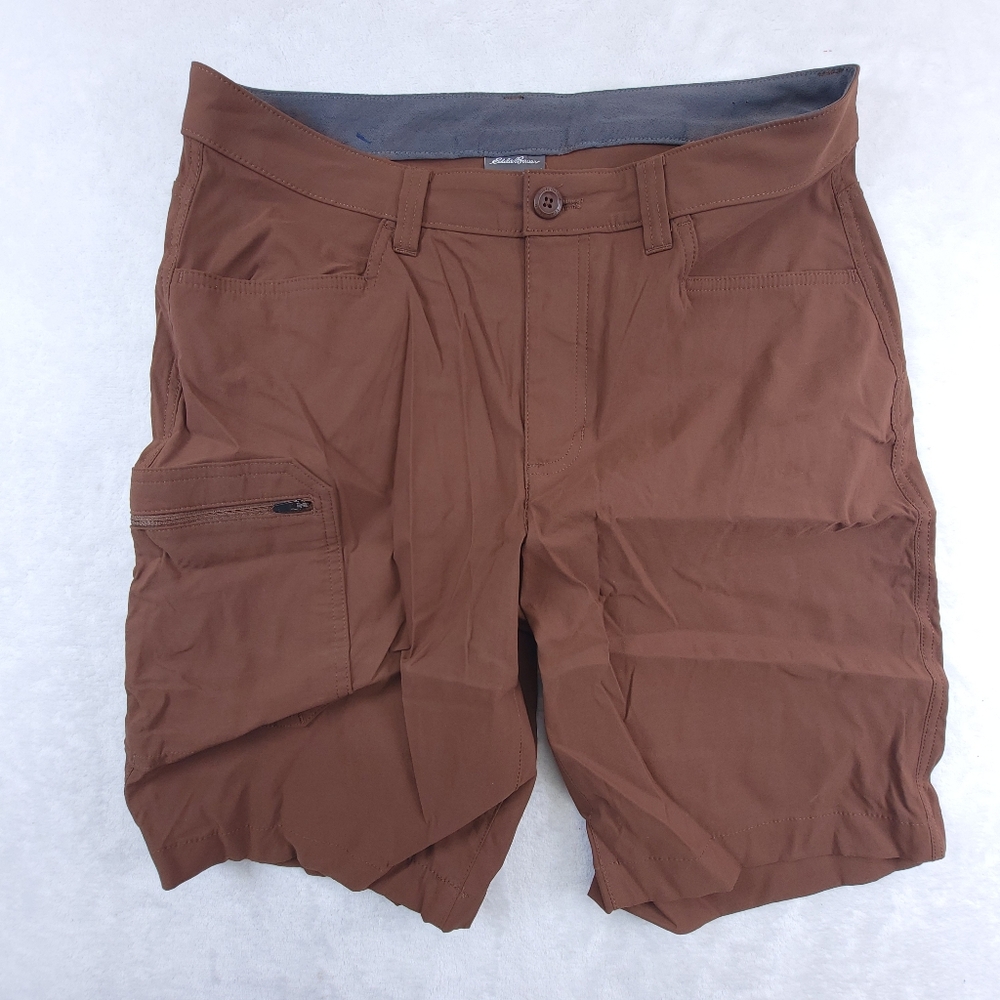 Eddie Bauer Shorts Mens Size 32 Brown Chino Water Resistant